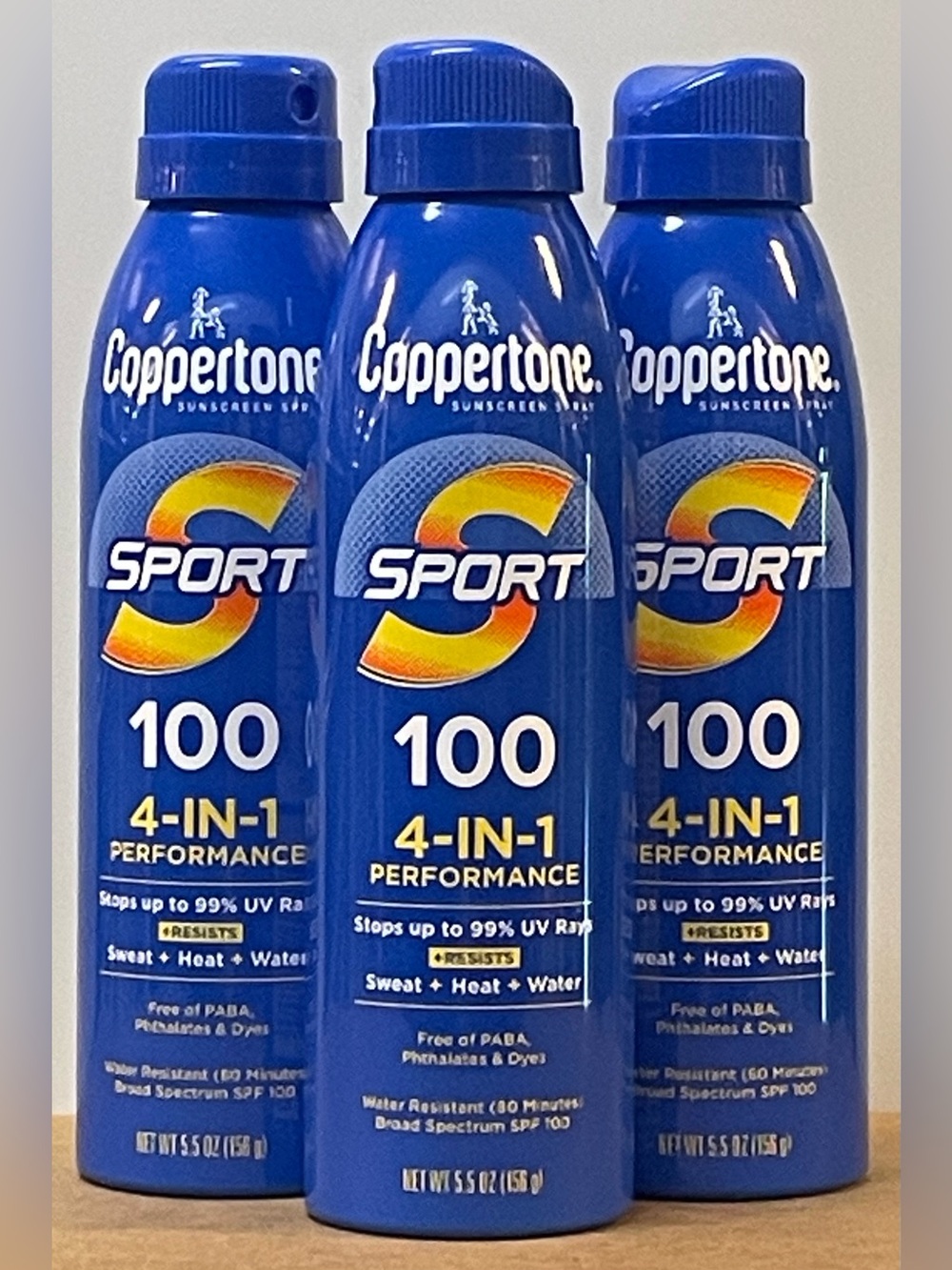 Coppertone Sport SPF 100 4-in-1 Performance Sunscreen (Pack of 3)